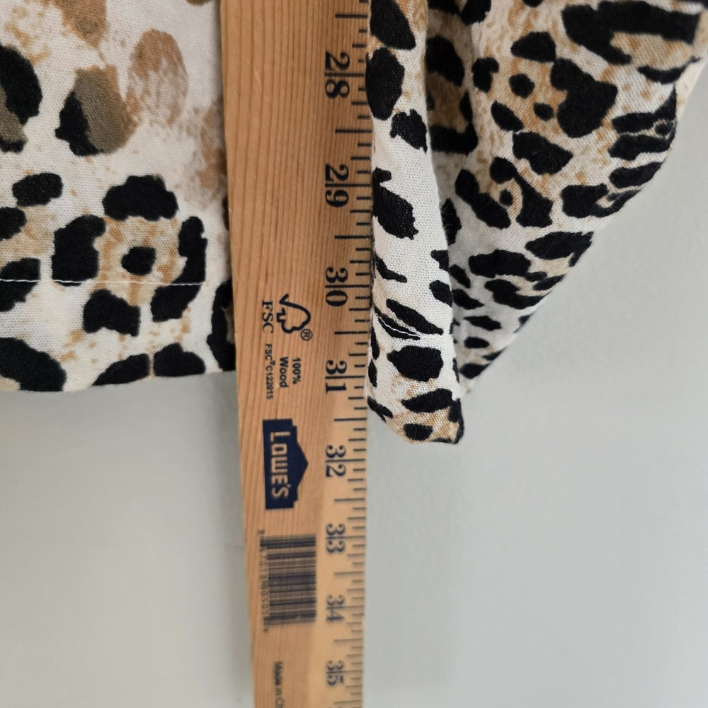 Chicos Womens Animal Print Longline Jacket Size XL Leopard‎ Lightweight Mob Wife - Picture 14 of 15